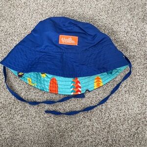 uv skinz UPF 50+ reversible beach sun bucket hat 2T toddler blue